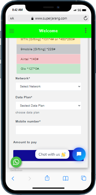 Marus Data App Screenshot