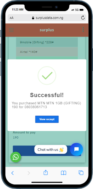 Marus Data App Screenshot